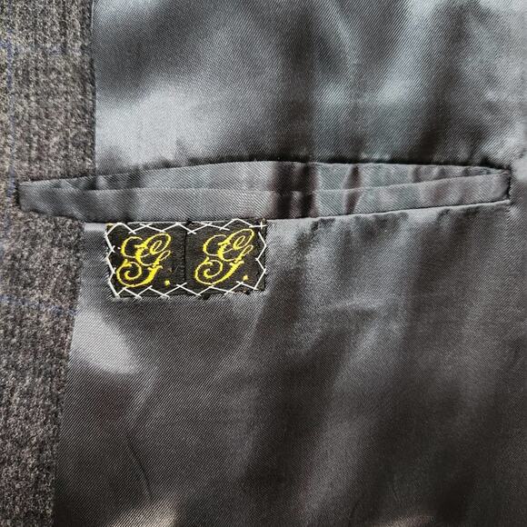 Vintage Custom Tailored Wool Monogramed Coat XLarge - Picture 13 of 16